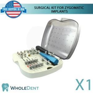 Kit caja con taladros, herramientas, instrumentos para conjunto de paquete cigomático autoclave - Imagen 1 de 5