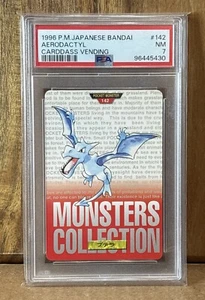 1996 Pokemon Japanese Bandai Carddass Vending #142 Aerodactyl PSA 7 NM - Bild 1 von 2