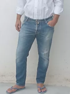 Jacob Cohen JEANS Blue Size 35 TYPE 688 C HAND MADE in ITALY Vintage RRP £399.00 - Picture 1 of 12