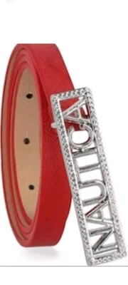 Cinturón ajustado rojo con logotipo Nautica para mujer talla pequeña aprox 25-34" ¡Envío gratuito! Foto 1 de 4