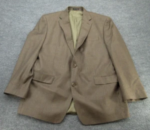 Ralph Lauren Chaps Sport Jacket Mens 48L Brown Silk Wool Blend Sport Coat - Picture 1 of 17
