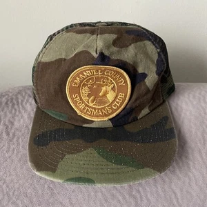 Vintage 80er Emanuel County Sportsman’s Club Patch Netzrücken Druckknopflasche Truckermütze - Bild 1 von 5