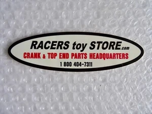 rACERS TOY STORE STICKER CRANK TOP END PRTS HEADQUARTERS VINTAGE DECAL neocurio - Picture 1 of 3
