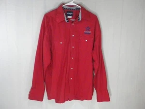 Wrangler Shirt Mens XL Red Pearl Snap National Patriot Embroidered Western Rodeo - Picture 1 of 15