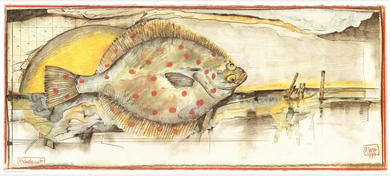 Kunstdruck - "SCHOLLE" - von OLE WEST - (553) - Bild 1 von 1