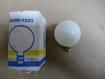 6 Pack of 25 Watt G16.5 Durotest Globe Vanity Decorative Long Life Light Bulbs - Image 1 of 4