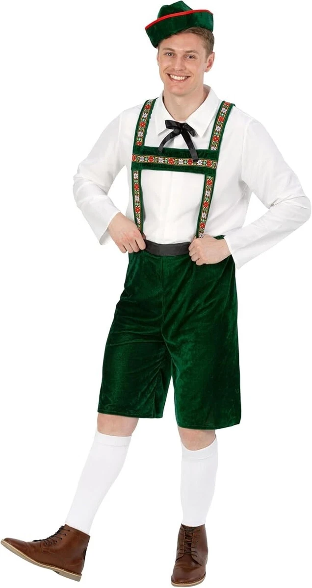 Oktoberfest-Kostüm Für Herren – Komplettes Set Mit Hut, Hemd & Lederhose (M-XXL), Perfekt Für Wiesn, Karneval & Halloween