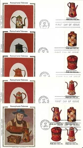 1979 FDC, PENNSYLVANIA TOLEWARE, SET 5 COVERS - Picture 1 of 1