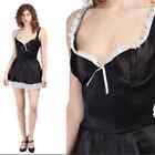Vintage Rare Fredericks of Hollywood Satin Lace Trimmed Maid Dress XL