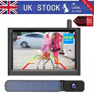 AUTO-VOX Solar Wireless Reversing Rear View Camera +5" LCD Monitor for Truck Bus - Picture 1 of 6