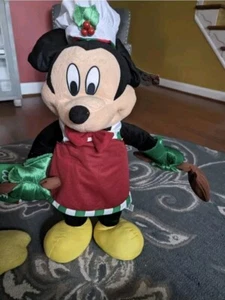 27" MICKEY MOUSE VERANDA GREETER WEIHNACHTEN KOCHMÜTZE SCHÜRZE KÜCHENUTENSILIEN BEWEGLICH - Bild 1 von 3