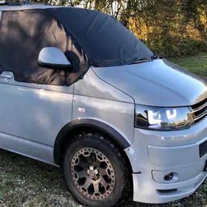 Thermal Windscreen Screen Cover Curtain Black Out Blind For VW T5 Transporter - Picture 1 of 8