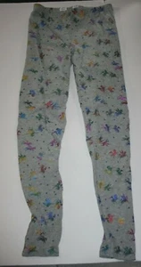 Used Gap Girls 14 16 year XXL Leggings Full Length Gray Metallic Unicorns  - Picture 1 of 3