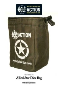 Bolt Action Allied Star Dice Bag New - Picture 1 of 1