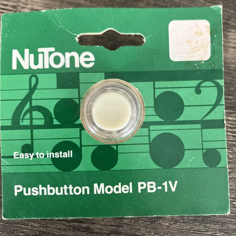 NOS Genuine Nutone Doorbell Push Button Clear Bezel Rim Model PB-1V MCM VTG Cover