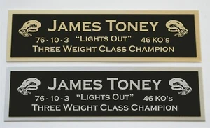James Toney nameplate for signed boxing gloves trunks photo - Picture 1 of 2
