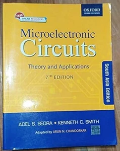 NEW:Microelectronic Circuits: Theory Applications By Sedra 7th ed -9780199476299 - Afbeelding 1 van 3