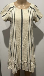 Ripcurl Dress Size S XS 8 10 Short Sleeve Cotton Beach Resort Stripes Costal - Picture 1 of 9