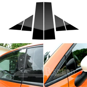For Fiat 500 2008-2023 Abarth 595 2012-2023 Glossy Black A Set B Pillars Sticker - Picture 1 of 9