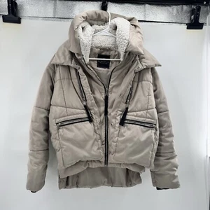 Bagatelle Beige Puffer Jacket with Hood size S - Picture 1 of 9