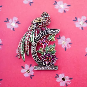 New $170 HEIDI DAUS "Imperial Pheasant" Topaz Crystal Magnificent Brooch Pin - Picture 1 of 8