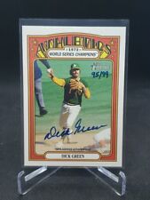 Dick Green 2021 Topps Heritage High World Series Champions Auto /99 Oakland A
