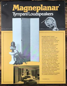 Magnepan Model Tympani Speaker Spec Sheet Dealer Brochure *Orig* - Picture 1 of 1