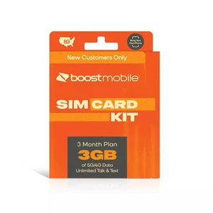 Boost Mobile SIM Kit (3GB) Data 3-Month - Zdjęcie 1 z 2