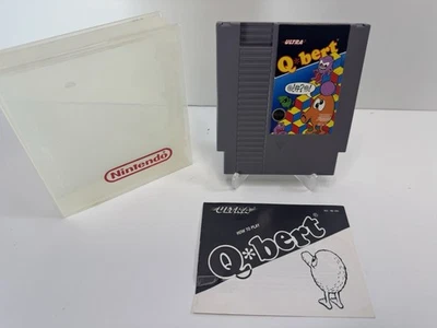 Q*bert (1989) Nintendo NES Authentic Cartridge w/ Clamshell & Booklet - Tested - Image 1 of 4