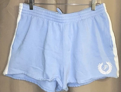 Victoria’s Secret PINK Blue Garden Ivy Fleece Relaxed Shorts Sz XL Sporty Pkts - Image 1 of 4