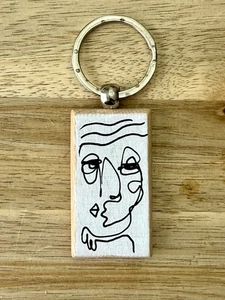 Llavero de madera pintado a mano - Firmado por Lisa - Edición limitada - Imagen 1 de 2