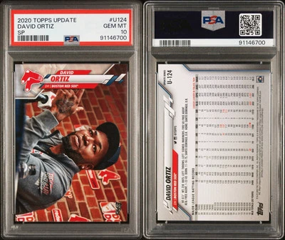 Actualización Topps SP #U124 2020 David Ortiz Medias Rojas Salón de la fama PSA 10 gemas como nuevo poco pop Foto 1 de 4
