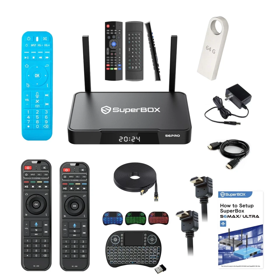 Reproductor multimedia SuperBox S6pro TV BOX con control remoto por voz Foto 1 de 4