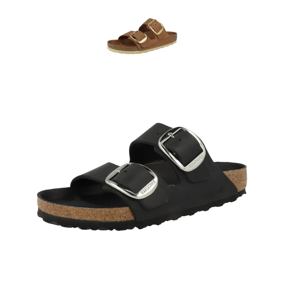 Birkenstock Arizona Big Buckle En Cuir Nubuck Huile Sandale Normal Femme - Photo 1/1