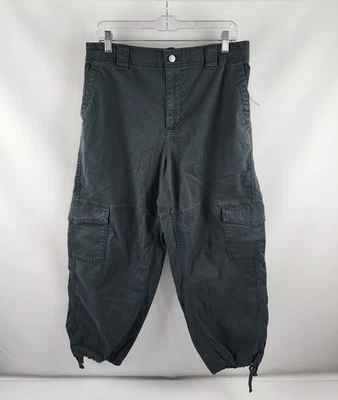 Old Navy Pants Womens Large Black Cargo Balloon Barrel Leg Joggers 32x26 NWT - Image 1 of 4