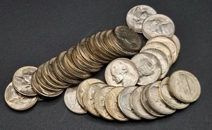 Rollo BU 1944-S (35% plata) Jefferson níquel 40 monedas original | BRILLANTE SIN CIRCULAR - Imagen 1 de 3