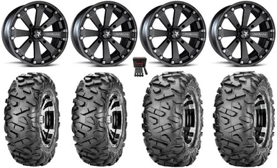 MSA Black Kore 14" ATV Wheels 29" BigHorn Tires Arctic Cat TBX TRV MudPro - Image 1 of 4