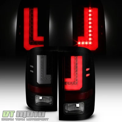 Luces traseras de tubo de luz Black Smoke 2016-2018 GMC Sierra 1500 [modelo LED] Foto 1 de 4