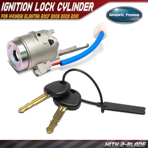 Ignition Lock Cylinder Zamak 5 w/ 2 Keys for Hyundai Elantra 2007 2008 2009 2010 - Picture 1 of 9