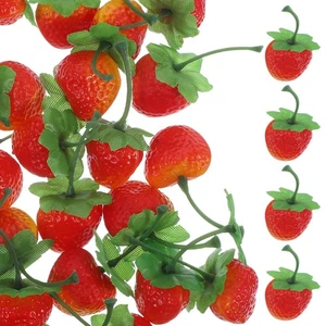 30 Pcs Strawberry Model Toys Child Artificial Strawberries Party Decorations - Picture 1 of 12