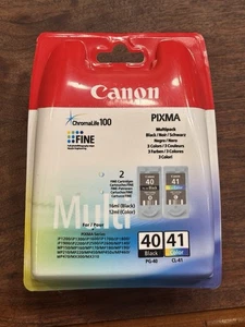 Genuine Canon PIXMA PG-40 Black & CL-41 Color Ink Cartridge Set (40 41) - Picture 1 of 1