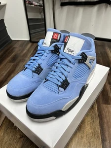 Size 13 - Jordan 4 Retro Mid University Blue UNC Nike Air - Picture 1 of 9