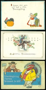 3 POSTCARDS - THANKSGIVING - Picture 1 of 1