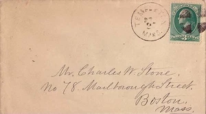 Massachusetts Templeton 1882 segmented cork 3c Washington Banknote. - Picture 1 of 1