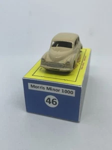 Matchbox Lesney Phantom 46 Custom Morris Minor en raro bronceado bonita caja de reproducción. - Imagen 1 de 5