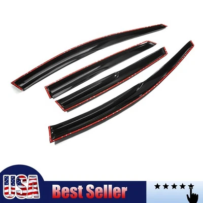 Window Visor Fits 2007-2011 Honda CR-V JDM 3D Wavy Mugen Style 4pcs Tape-on Foto 1 de 4