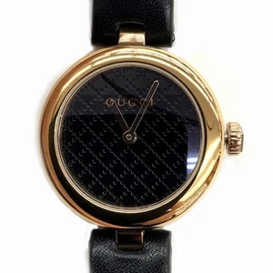 Gucci Diamantissima Women's Watch Black Gold SS Quartz 25mm New From Japan - Picture 1 of 10