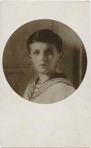 TSAREVICH ALEXEI OF RUSSIA & ORIGINAL VINTAGE REAL PHOTO POSTCARD - Picture 1 of 2