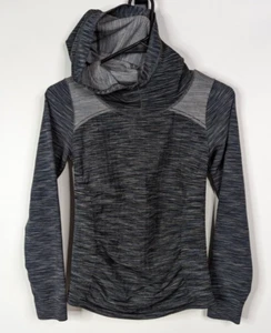 Athleta Women's S Gray Space Dye Radiance Fitted Long Sleeve Active Hoodie Top - Picture 1 of 7