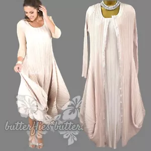 CHESCA Talla 22 - 24 Crush Plisado Vestido y Chaqueta Abrigo Madre de la Novia Plus - Imagen 1 de 10